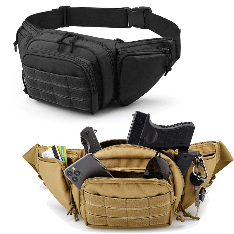 

Тактическая поясная сумка-кобура для пистолета, военная забавная Сумка-слинг через плечо, уличная нагрудная сумка, поясная сумка для скрыто...