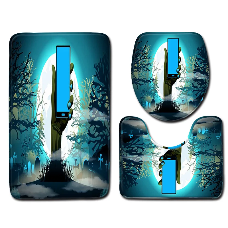 Набор мягких ковриков для ванной Zeegle Helloween чехол на сиденье унитаза