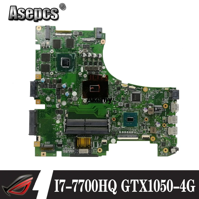 Akemy GL553VD материнская плата для ноутбука For Asus ROG GL553VE GL553V FX53VD ZX53V оригинальная I7 7700HQ