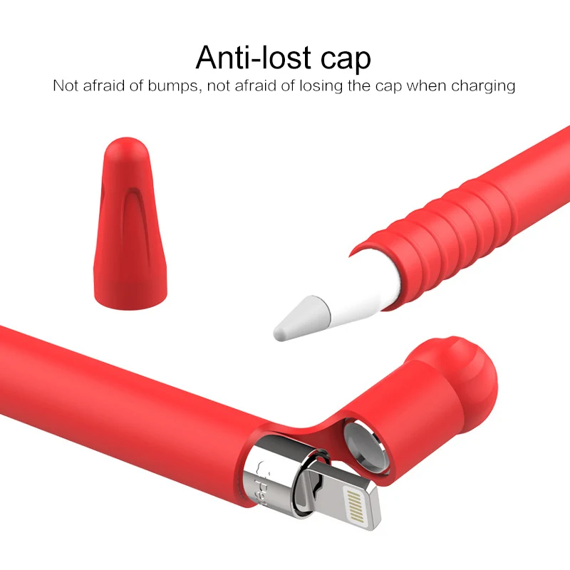 1 шт. Мягкий силиконовый чехол для Apple Pencil совместимая ручка стилус планшета