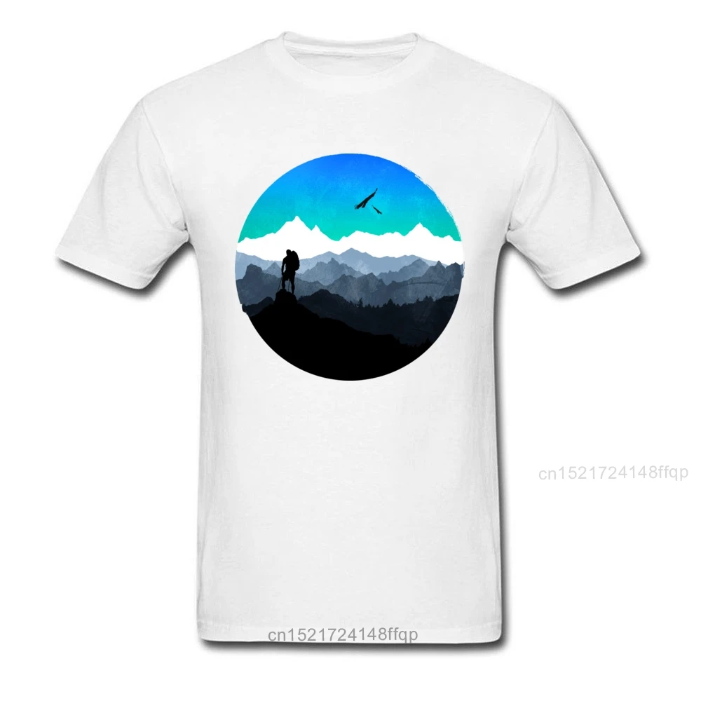 Мужская футболка с акварельным принтом Everest черная для занятий спортом лето