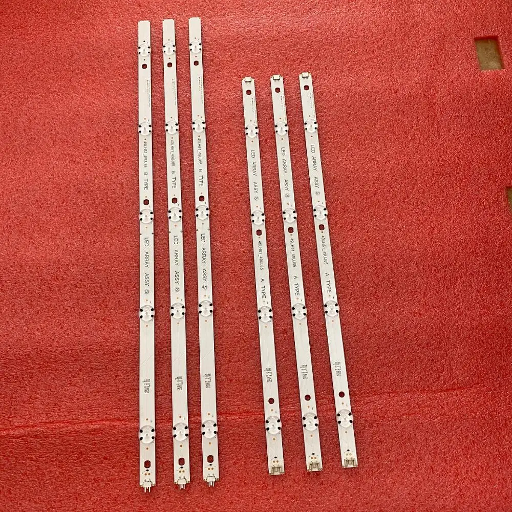 6 шт. светодиодный подсветка полосы для LG 49UJ630 49LJ614V 49UJ634V 49UJ670 49UJ651V 17Y 49LJ61 49LH61 49UJ65_A B_27