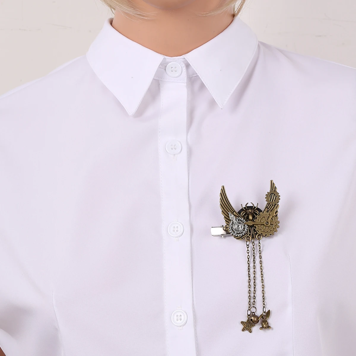 Женская Брошь в виде крыльев Винтажная брошь стиле стимпанк|Зажимы для одежды| |