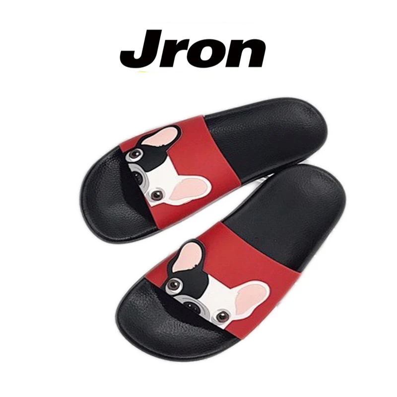 Jron с рисунком собачки двойной свитер женские туфли без задника из искусственной