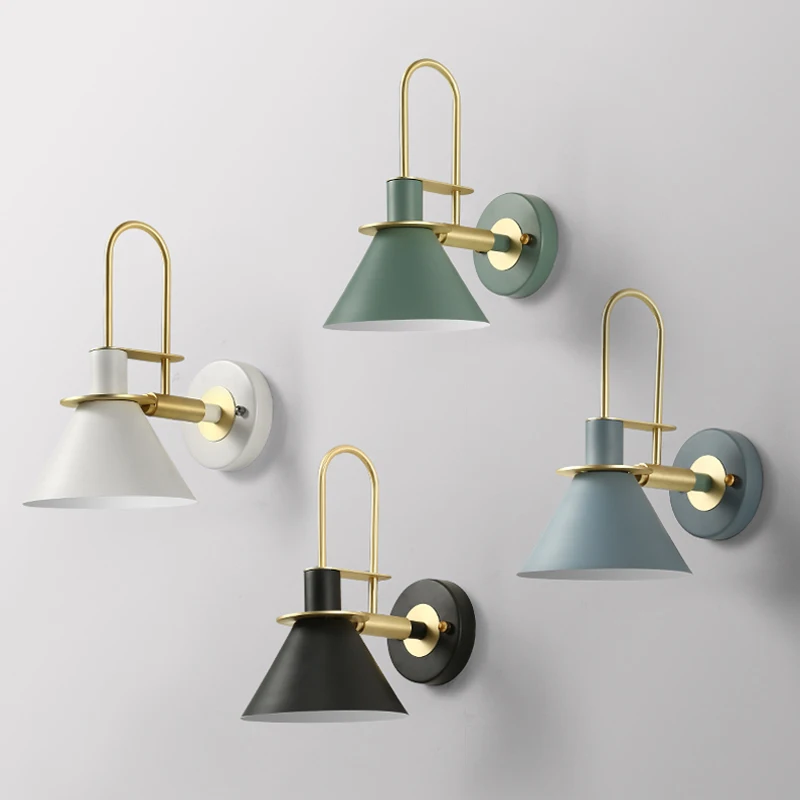 

Wall Lamp Modern Bedroom Beside Lighting Decoration Hotel Room Wall Light Indoor Lighting Macaroon Colors including E27 bulb