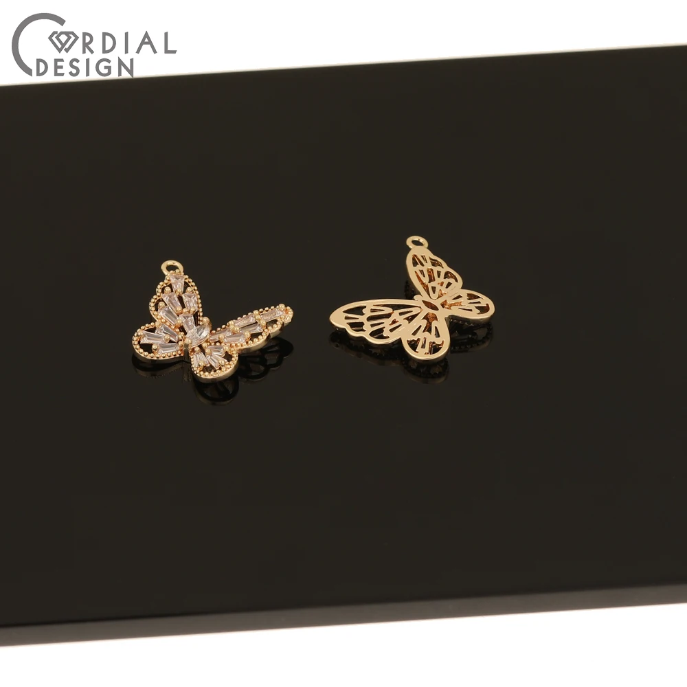 

Cordial Design 10Pcs 13*17MM Jewelry Accessories/CZ Charms/Genuine Gold Plating/DIY Part/Hand Made/Earrings Findings & Component