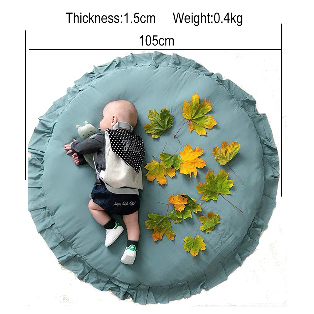 Хлопковый детский игровой коврик круглый ковер детские игрушки украшение для