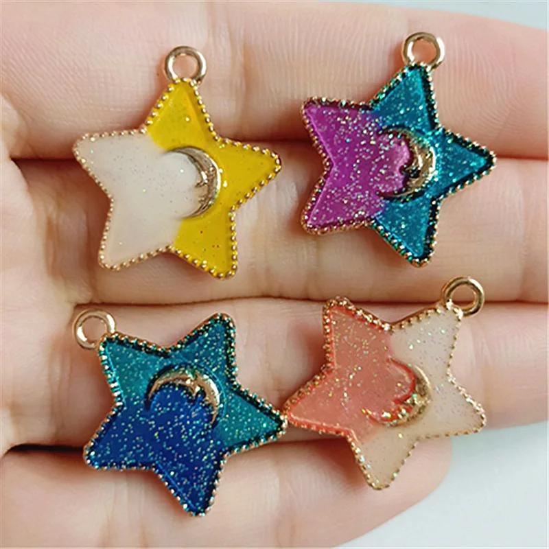 30 шт. подвеска для волос Звезда и Луна | Украшения аксессуары