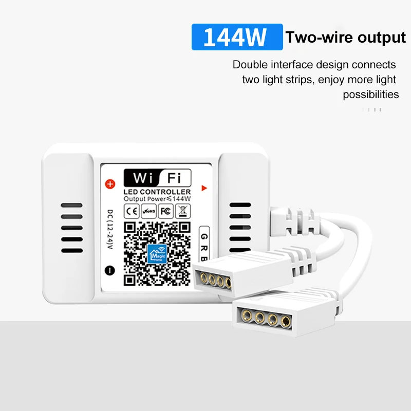 

Wifi Smart Controller Colorful 24 Key Dual Load RGB Light With Controller Automation Compatible with Alexa Google Home Siri