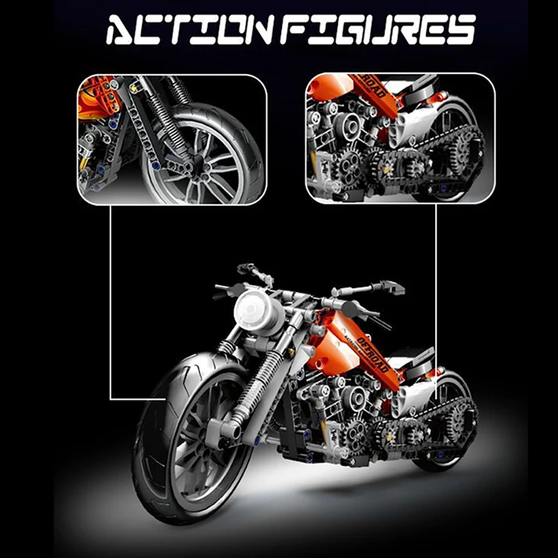 

Knight Parkour Race Track Motorbike Mechanical Series Speed Passion Assemble Building Blocks Bricks Toy Car Advanced Model