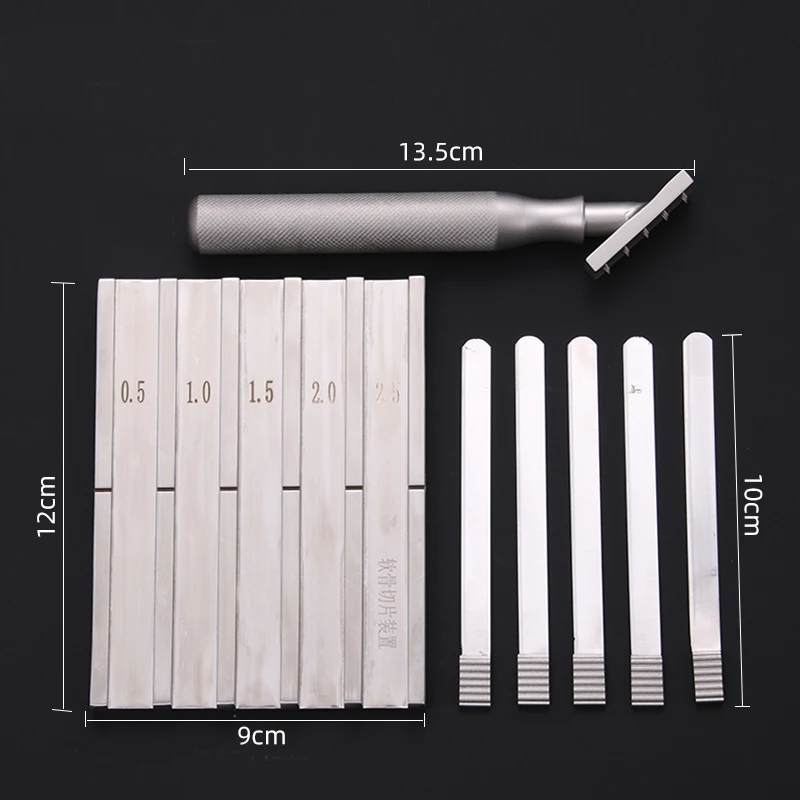 Plastic surgery instrument rib cartilage slice device stainless steel cartilage slicer prosthesis carving board nose tool