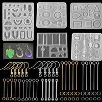 crystal epoxy resin mold earring pendant resin molds silicone casting mold for diy silicone jewelry making accessories tools