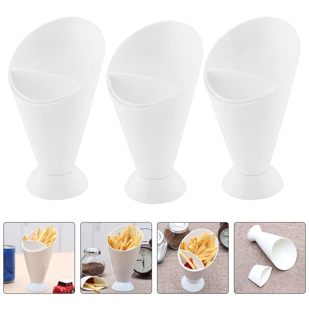 

6Pcs French Fry Dipping Cup Dipping Bowl Cone Ketchup Cup Home Restaurant Bowl