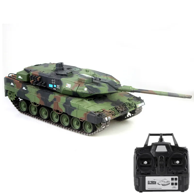 3889 Tanks Toys 1:16 2 4G немецкий Леопард 2A6 танк на ИК управлении реальная имитация звука