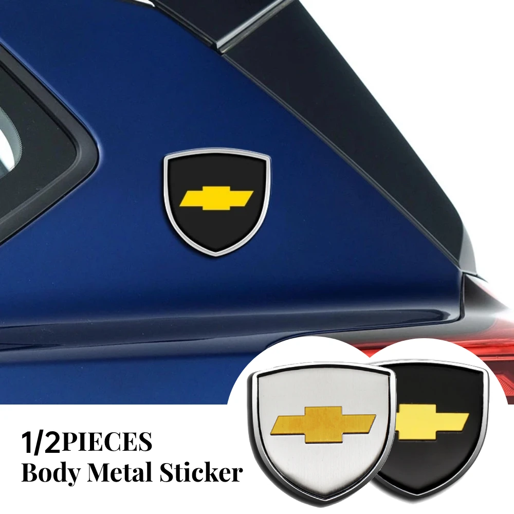 

Car Emblem Metal Shield Door Sideways Sticker Trunk Window Fender Decals For Chevrolet Cruze Cobalt Spark Trailblazer Aveo T250