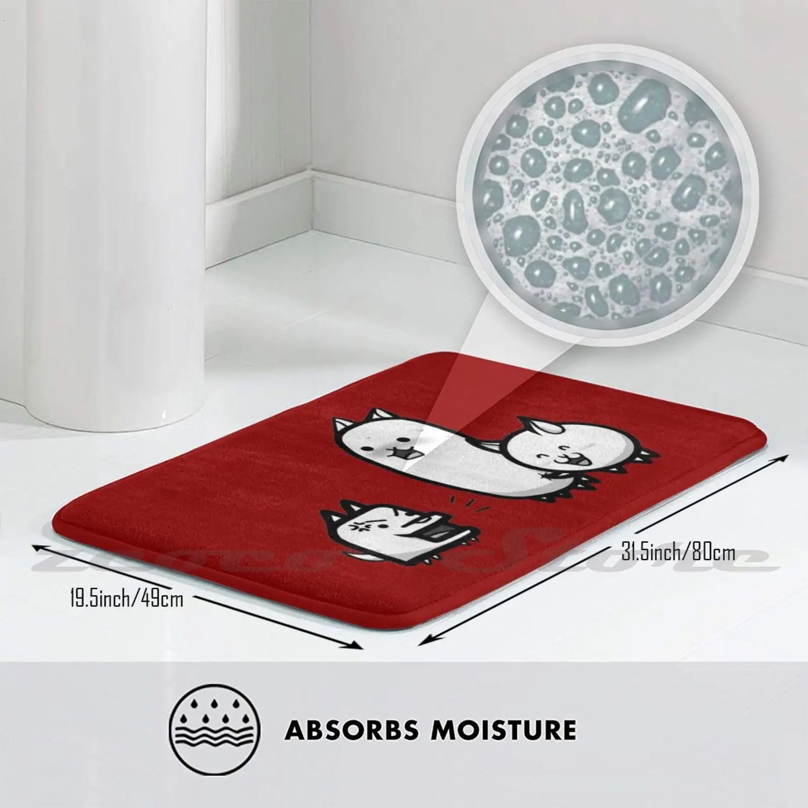 Боевой коврик для кошек Противоскользящий с поглощением мягкой воды ковер