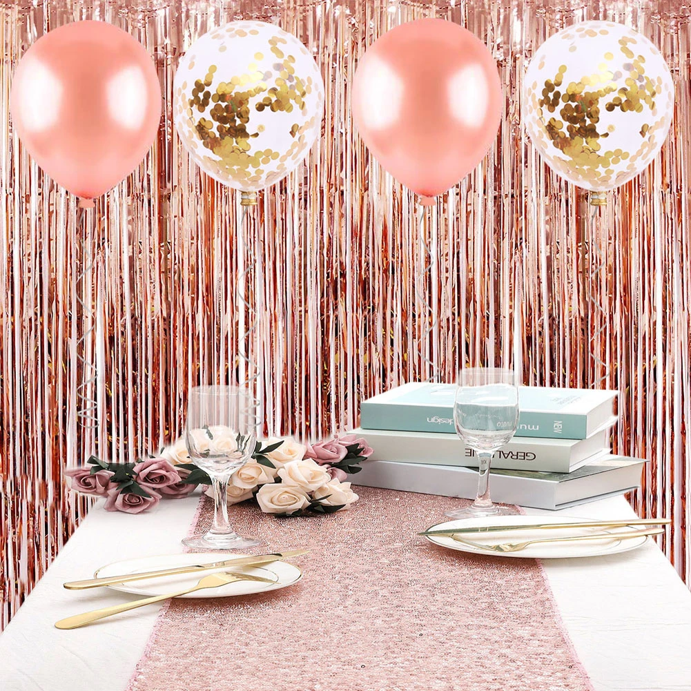 Набор из розового золота вечерние украшения набор воздушные шары с конфетти