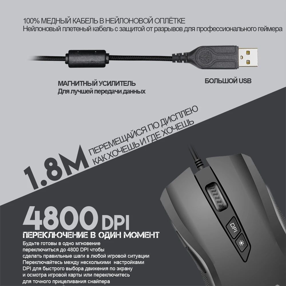 FANTECH X4S проводная мышь, игровая мышь, 4800 dpi, USB мышь, 6 кнопок, Макросъемка, оптическая мышь, Мыши для ПК и ноутбука, игры