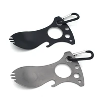 outdoor multi purpose spoon stainless steel fork picnic camping multi purpose tool tableware portable tableware