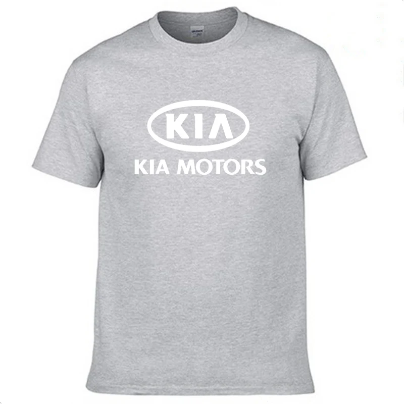 Мужская футболка с коротким рукавом и логотипом автомобиля KIA motors летняя