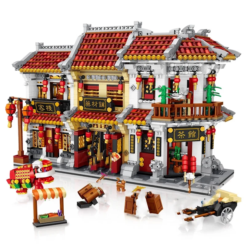 Сборный мини конструктор сделай сам модель китайского традиционного дома Chinatown