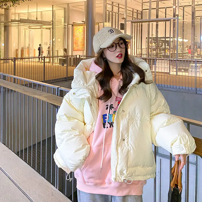 Куртка с хлопковой подкладкой зимние парки капюшоном женская теплая пуховая