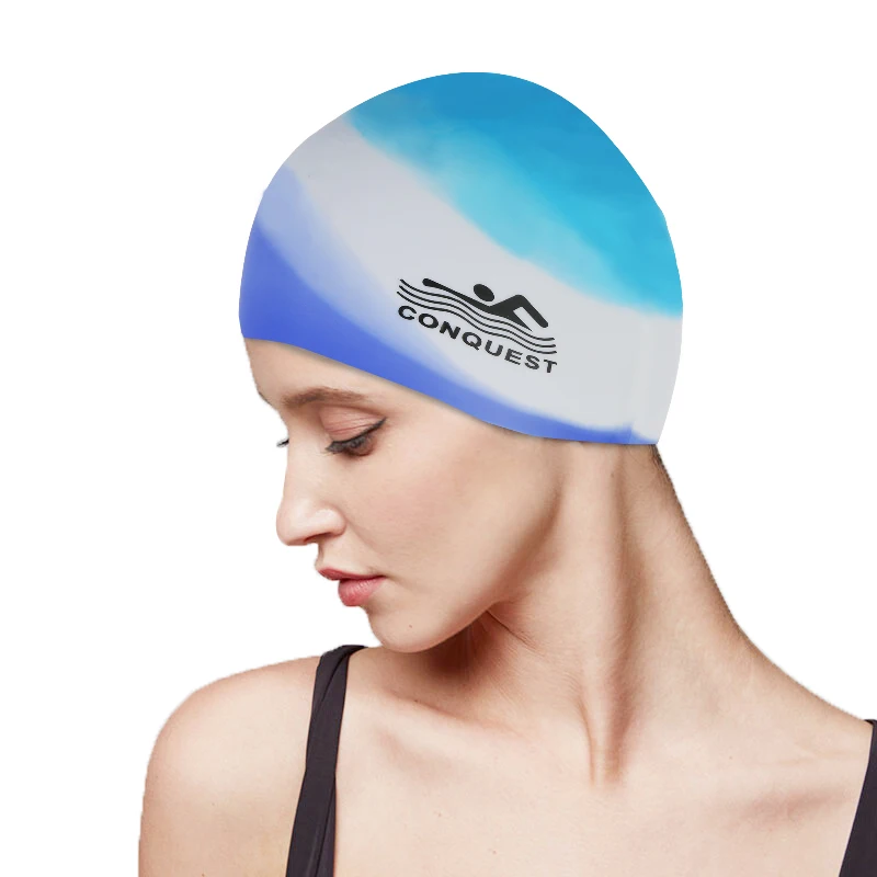 

Unisex Waterproof Swimming Cap High Elastic Silicone Rubber Adult Men Women Waterproof Swim Caps Hat Swimming Accessories