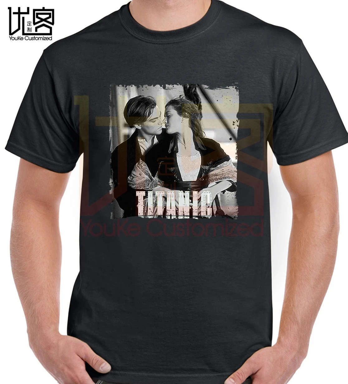 Футболка с рисунком из фильма Титаник leonardo kate мужская и женская футболка 100%