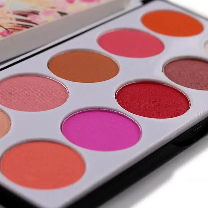 Палитра румян 10 цветов румяна поднос Румяна Осветление макияж естественный