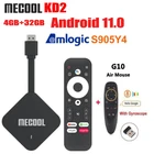 ТВ-приставка mecool kd2, Android 11, сертифицированная Google, Amlogic S905Y4, 4 Гб, 32 ГБ, DDR4, 4K, 2,4 ГБ и телефон, Wi-Fi, BT-адаптер