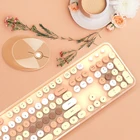 Беспроводная механическая клавиатура в стиле Ретро, 2,4 ГГц