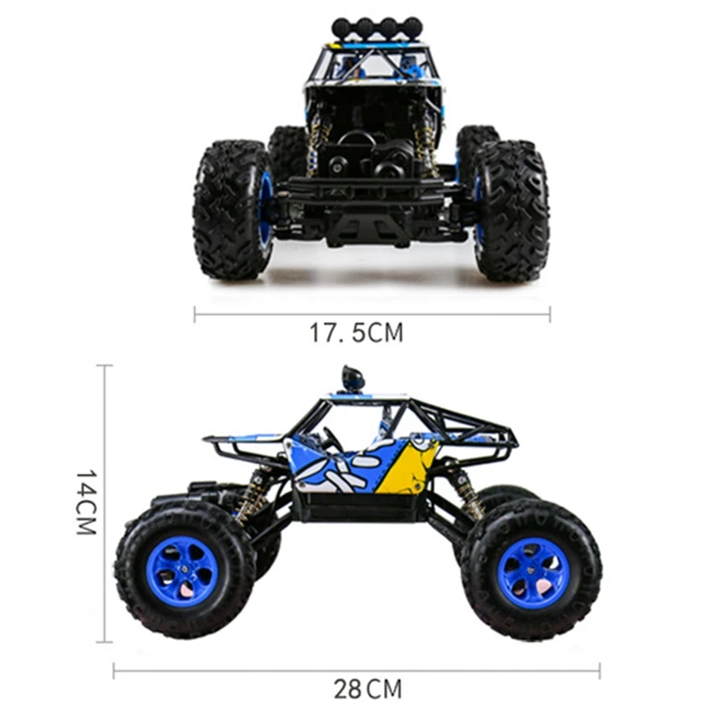 1/16 2 4 Ghz сплав корпус Rock Crawler 4Wd двойные двигатели внедорожный пульт