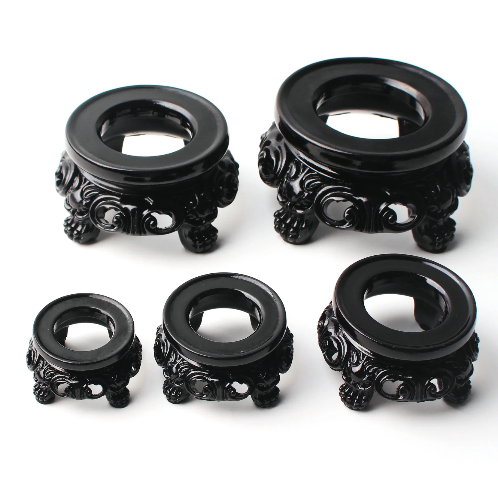 Хрустальный шар сфера основа поддержка каучуковая черная полимерная подставка