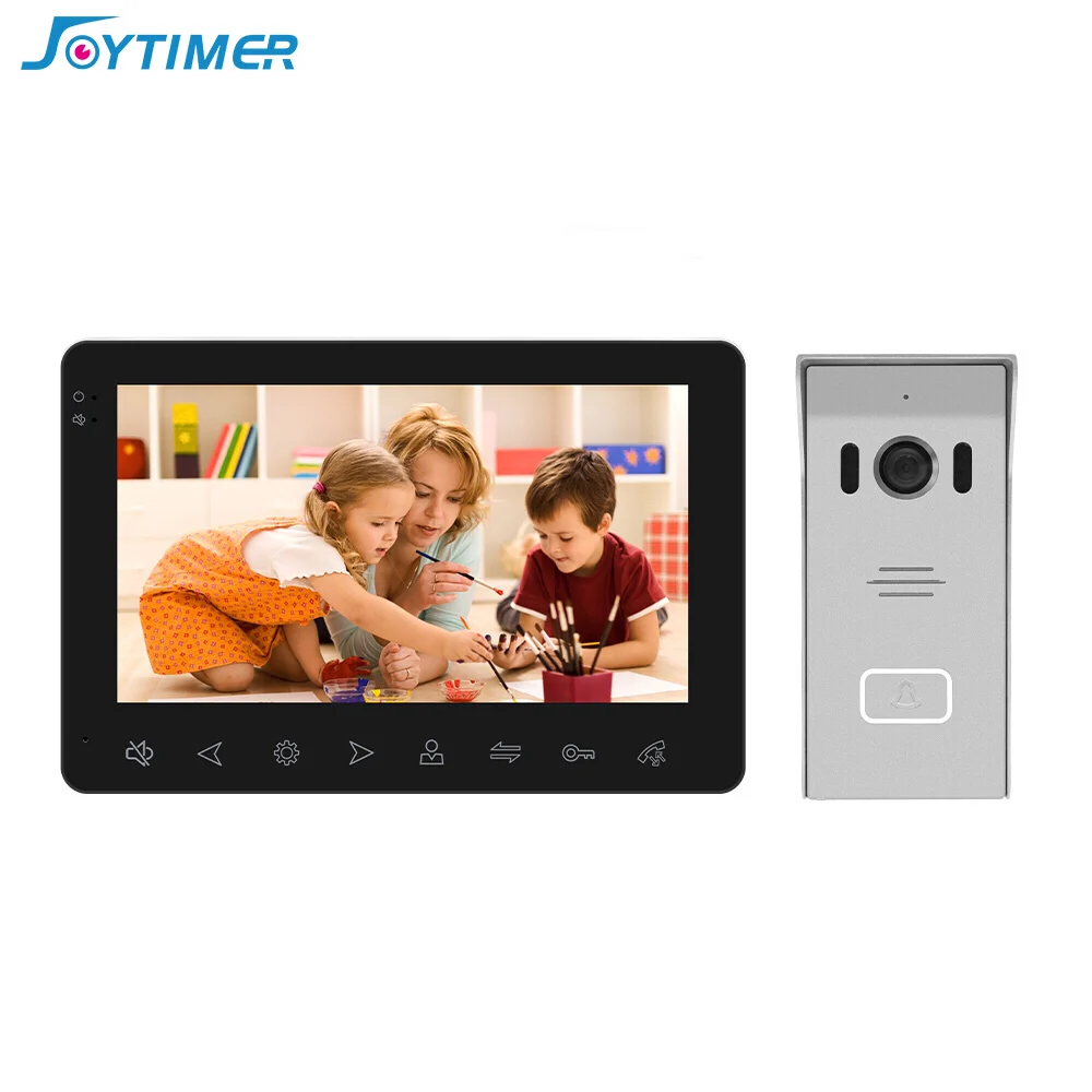 Joytimer video door phone for home system 1200tvl wide angle doorbell 7 inch wide-angle camera with night vision