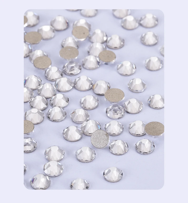 

1440Pcs/Bag AAAAA High Quality Flatback Rhinestone Gold Back Crystal Dress Stickers Nail Art Stone Glue on Diamond Accessory