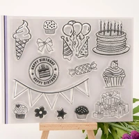 clear stamps silicone diy stamp seal for diy photo album brithday card paper scrapbooking birthday wishes card making