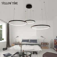 543rings led chandeliers circle home hanging lamp for living room bedroom kitchen office decor chandelier supension luminaires