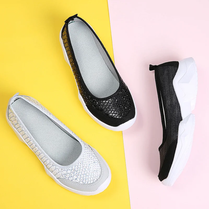 

2020 Summer Sneakers Women Shoes Flats Breathable Casual Shoes Woman Slip-on Shoes Zapatos De Mujer