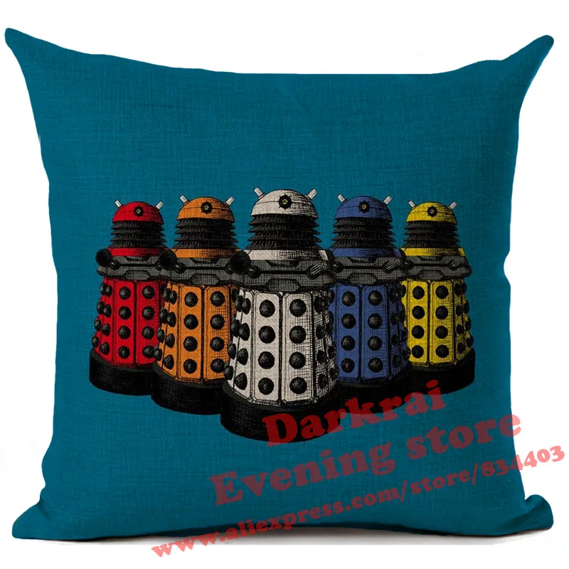 Наволочка для подушек Doctor Who Tardis Exterminate с принтом, подушки для дома, декор для гостиной, дивана, декоративная наволочка