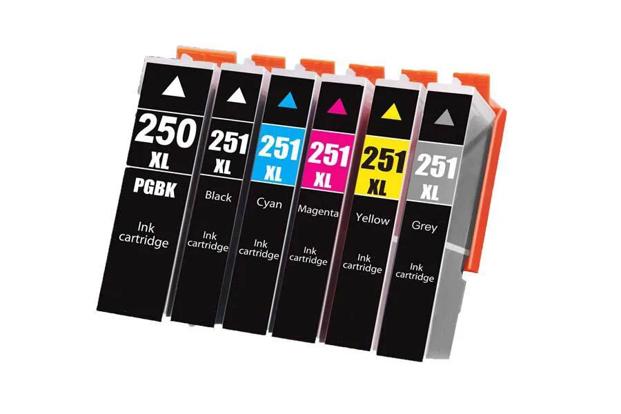 6PK PGI-250/CLI-251 совместимые картриджи lnk для струйного принтера Canon Pixma MG6320 MG7120 MG7520 IP8720