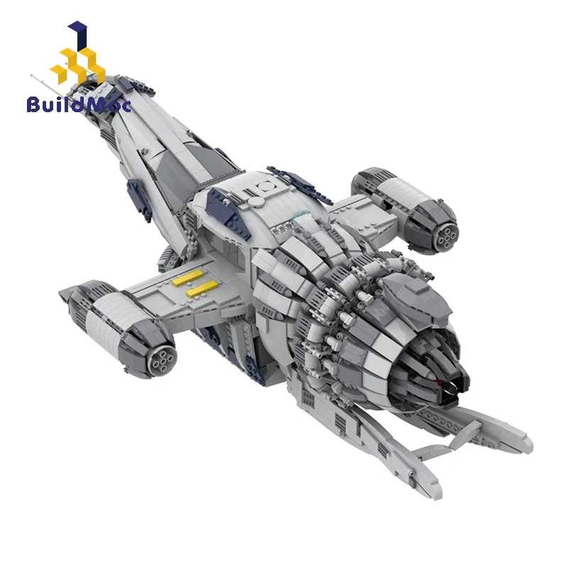 BuildMoc City Space Station MOC Sci-Fi TV Series Firefly Serenity Malcolm Spaceship With Shuttles Building Blocks Toy