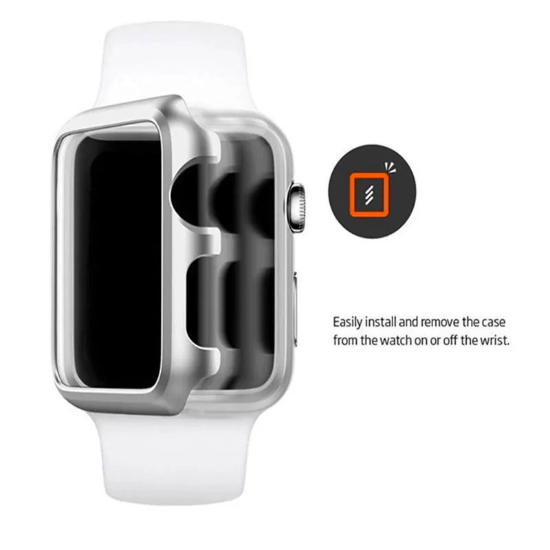 Металлический сплав твердая оболочка Защитная крышка для apple watch чехол серии