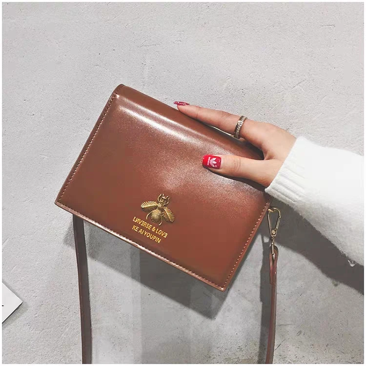 Брендовая дизайнерская женская сумка с Пчелкой модная Ретро на одно плечо