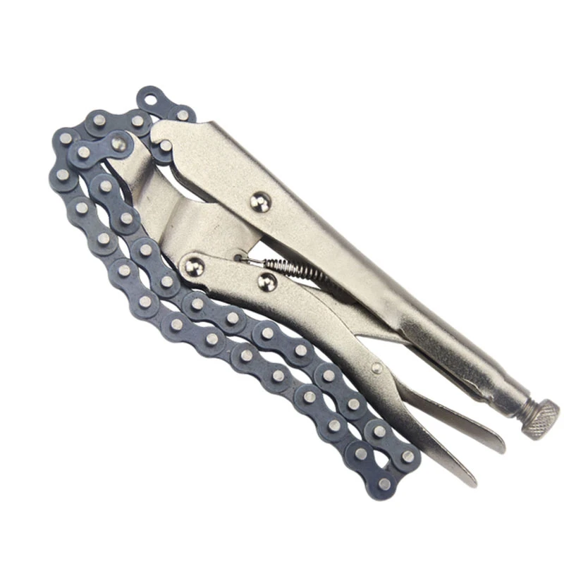 

HOT 10 inch Chain Vise Clamp Plier Locking Grip Wrench Oil Filter Pipe 16.5 inch Chain Length