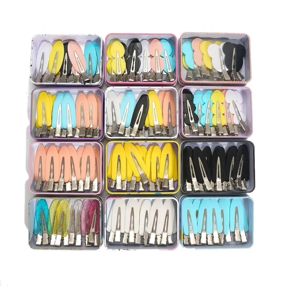 

Korean Fashion 10Pcs/Set Solid Candy Color Hair Clip Dripping Hairpin Barrette Headdress Box Hairclip Girls Hair Accessories