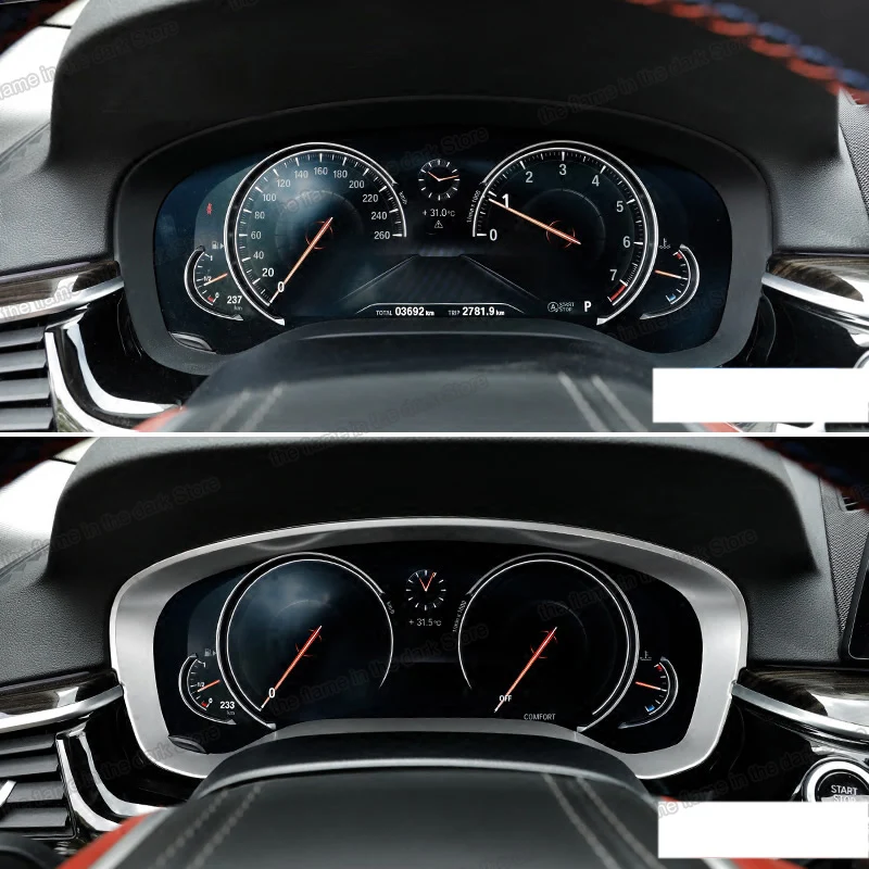 Lsrtw2017 углеродное волокно abs Автомобильная панель экрана Рамка отделка для bmw 5 6