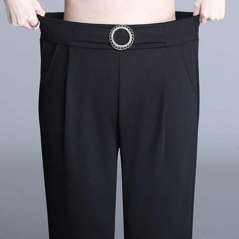 

2021 Spring And Summer New Korean Style High Waist Casual Nine-Point Pants Women's Drape Pipe Suit Harlan Carrot Pants