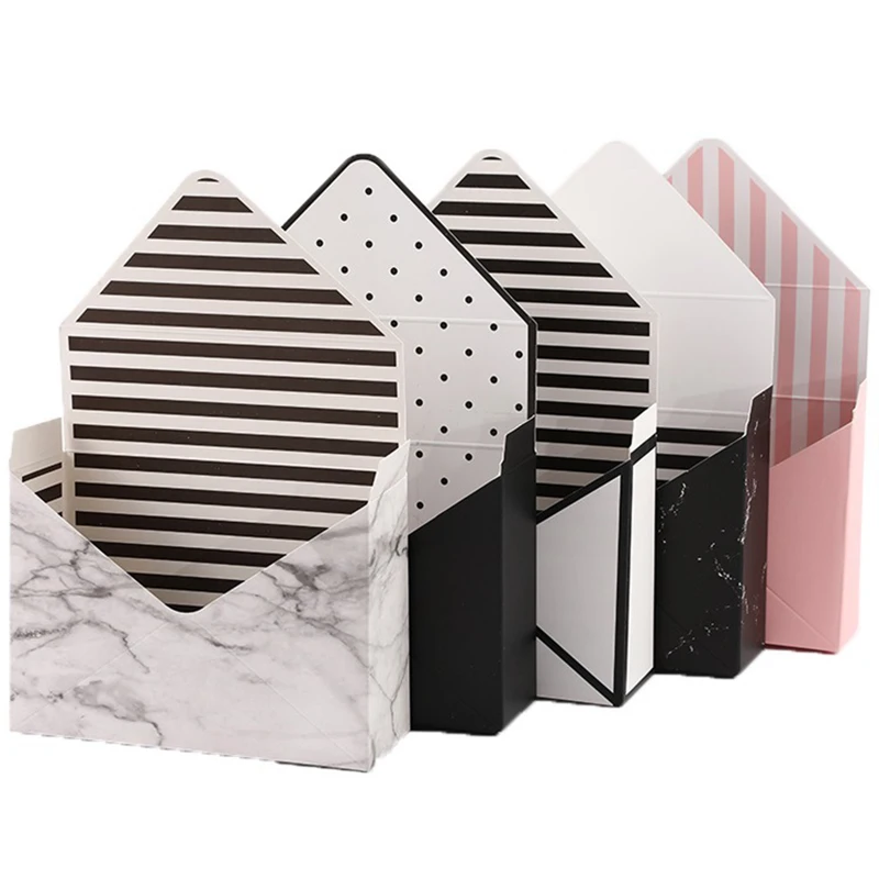 

10PCS Envelope Flower Boxes Bouquet Gift Box Hand Holds Folding Floral Bouquet Paper Box Romantic Flower Paper Holder Decor