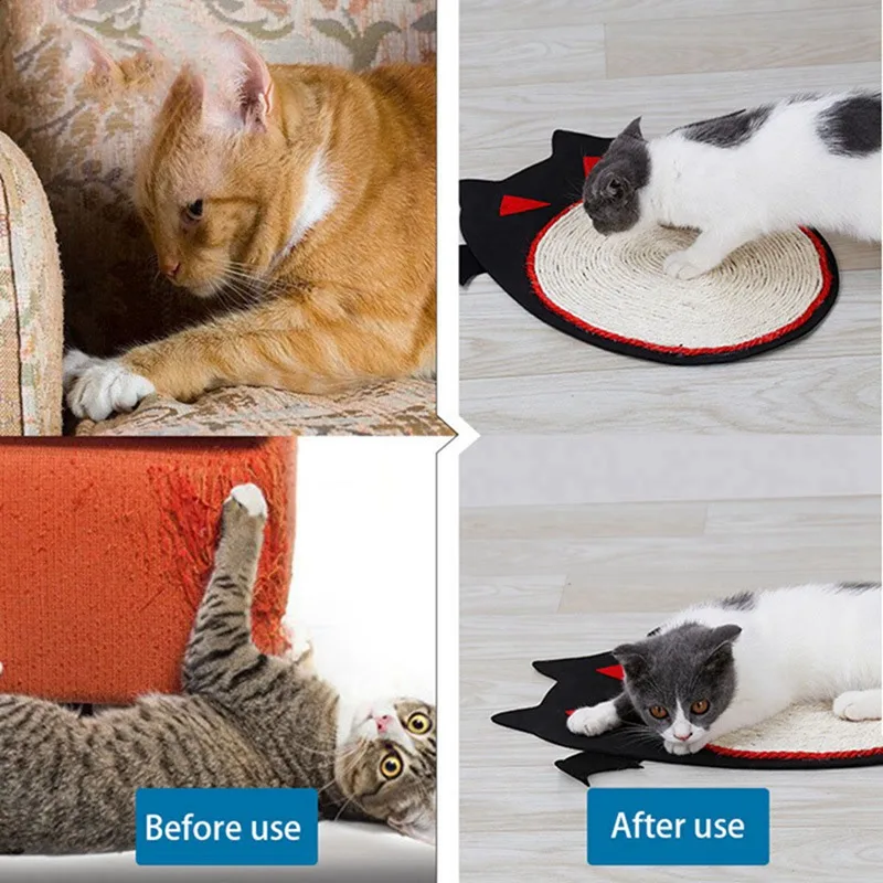 Когтеточка из сизаля для кошек доска Хэллоуина коврик Летучая мышь защитная