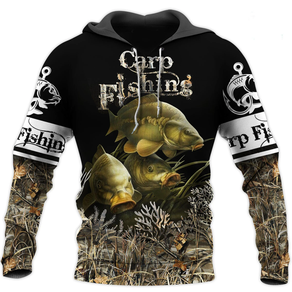 

animal Carp Fishing 3D All Over Printed Men Hoodie Harajuku Fashion Sweatshirt Unisex Casual Jacket Pullover sudadera hombre W21